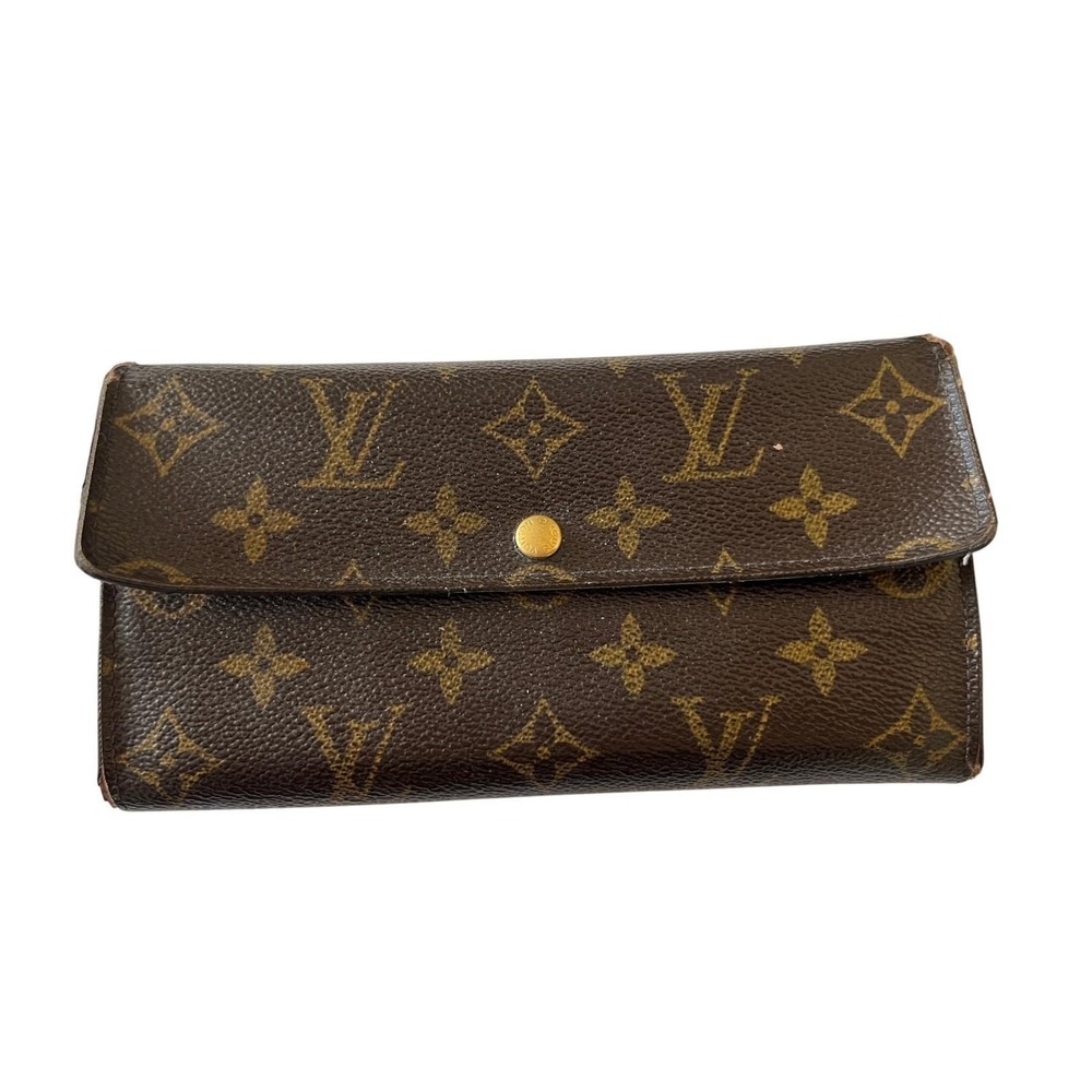 Vintage Louis Vuitton Monogram‎ International Wallet Brown Canvas Long Flap